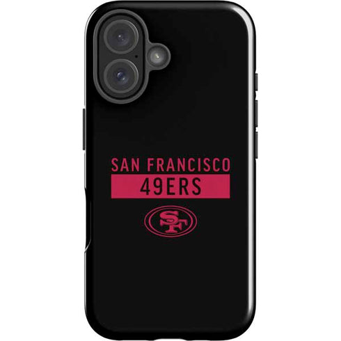 NFL San Francisco 49ers Black Performance Series iPhone 16 Plus Impact Case